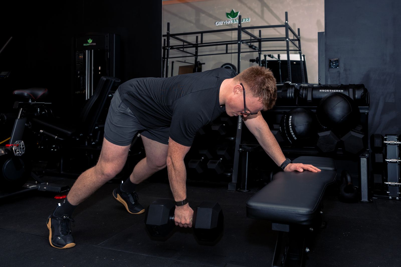 Strength work with dumbbells